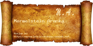 Mermelstein Aranka névjegykártya